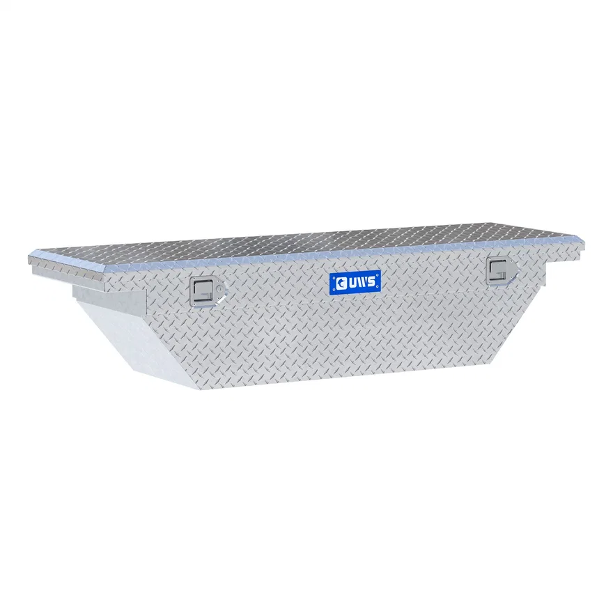 Bright Aluminum 63" Angled Truck Tool Box with Low Profile (LTL Shipping Only)