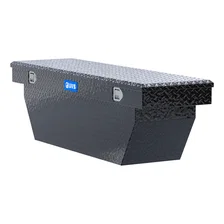 Gloss Black Aluminum 69" Deep Angled Crossover Truck Tool Box image 4