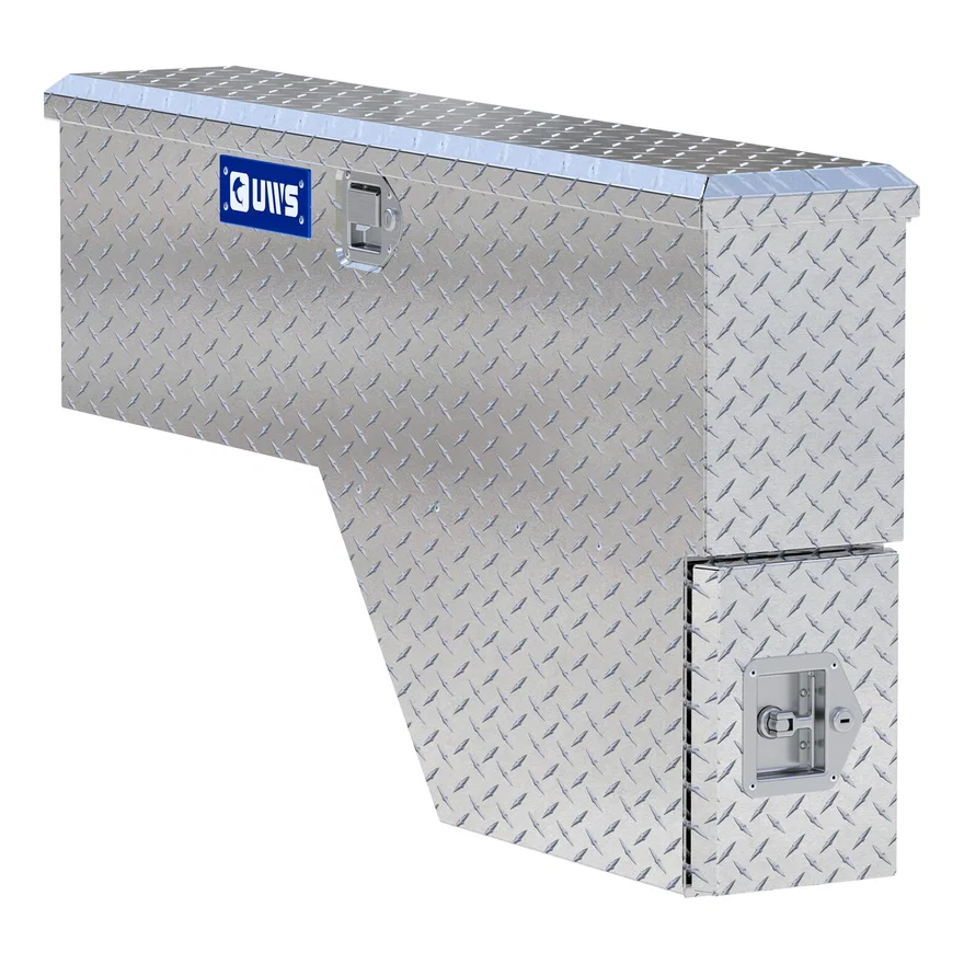 Bright Aluminum 48" Driver-Side Wheel Well Tool Box (Heavy Packaging)