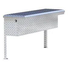 Bright Aluminum 48" Truck Side Tool Box with Low Profile (Heavy Packaging) image 3