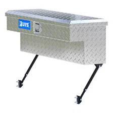 Bright Aluminum 36" Truck Side Tool Box with Space-Saving Legs image 1