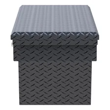 Matte Black Aluminum 69" Deep Angled Secure Lock Truck Tool Box with Low Profile image 5