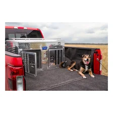 Bright Aluminum 48" x 48" Double-Door Dog Box with Full Enclosure & Storage image 8
