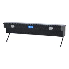 Gloss Black Aluminum 72" Truck Side Tool Box with Space-Saving Legs image 3