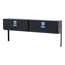 Gloss Black Aluminum 90" Double-Door Topside Truck Tool Box image 3