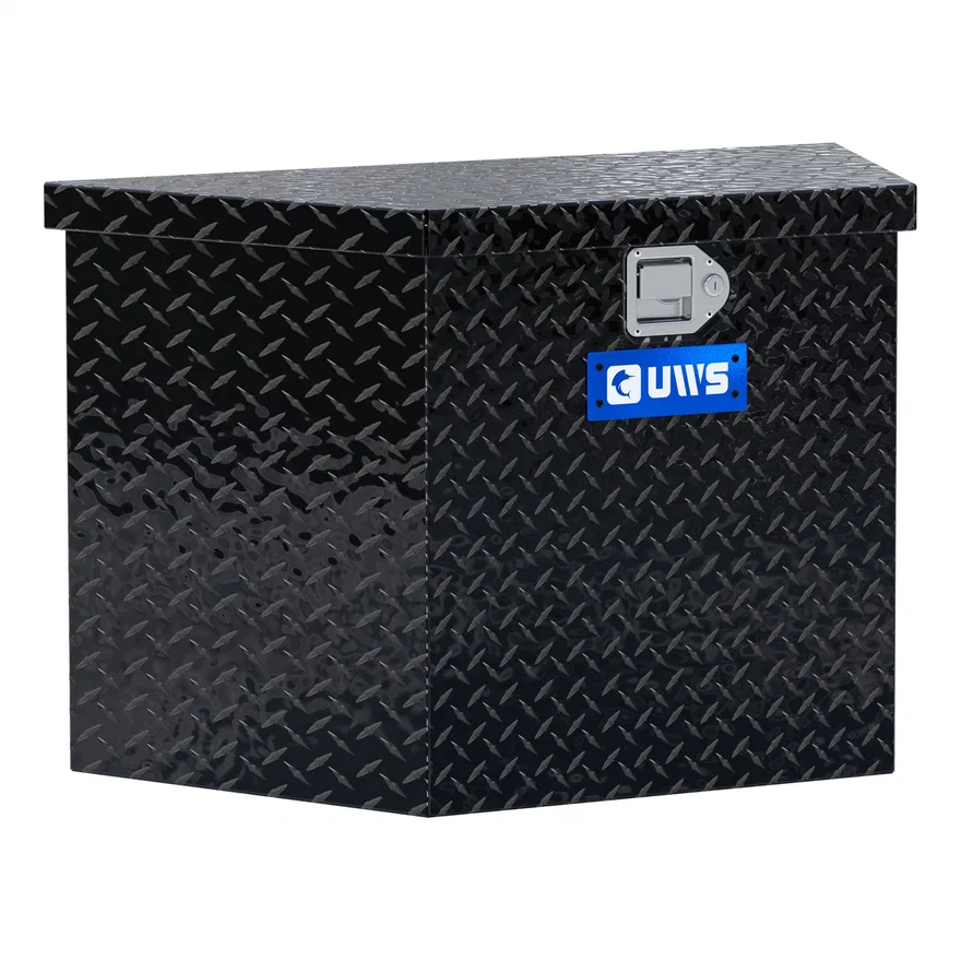 Gloss Black Aluminum 34" Trailer Tongue Box (Heavy Packaging)