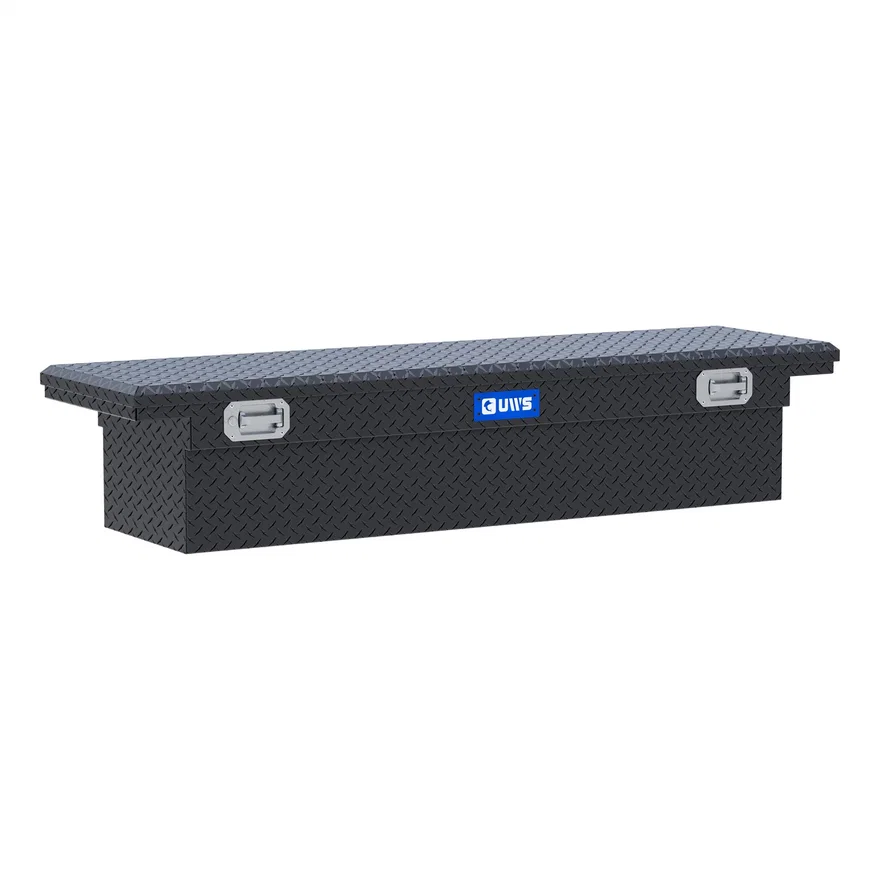 Matte Black 72" Truck Tool Box, Low Profile, Pull Handles (LTL Shipping Only)