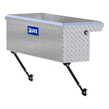 Bright Aluminum 36" Truck Side Tool Box with Low Profile, Space-Saving Legs image 1