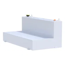 White 100-Gallon L-Shape Steel Transfer Tank image 4