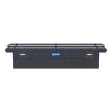 Matte Black Aluminum 72" Secure Lock Crossover Truck Tool Box, Low Profile, Rail image 2