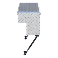 Bright Aluminum 60" Truck Side Tool Box with Space-Saving Legs image 5