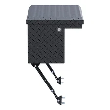 Matte Black Aluminum 36" Truck Side Tool Box with Low Profile, Space-Saving Legs image 2