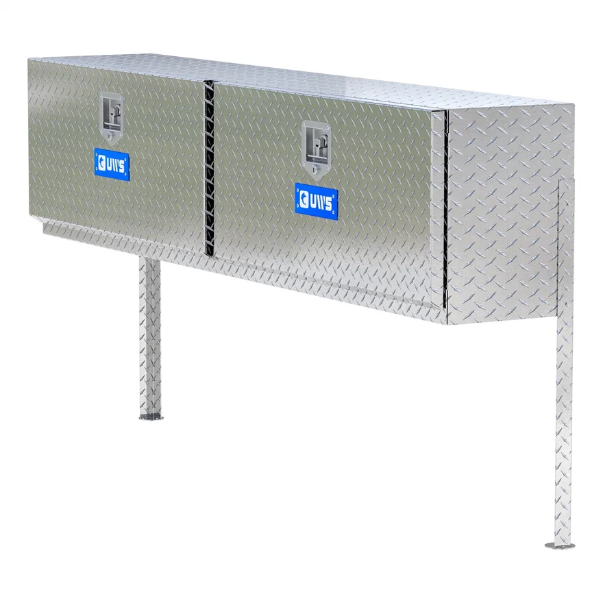 Bright Aluminum 72" Double-Door Topside Truck Tool Box (Heavy Packaging)