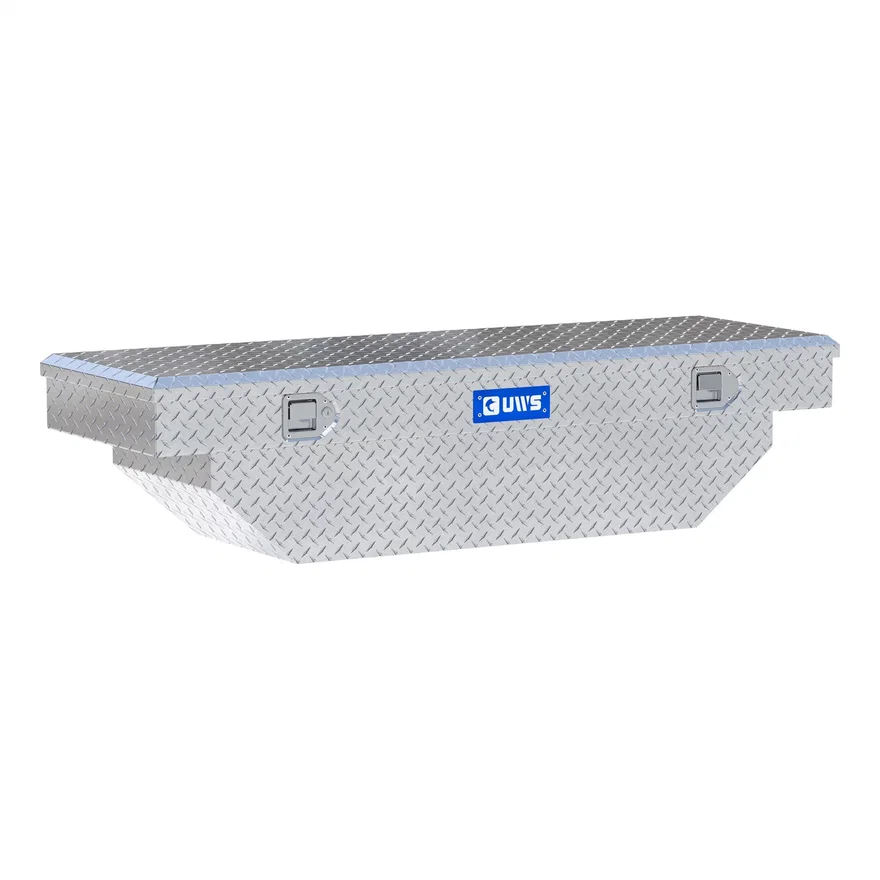 Bright Aluminum 60" Angled Crossover Truck Tool Box (Heavy Packaging)