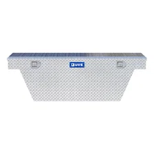Bright Aluminum 63" Deep Angled Crossover Truck Tool Box (LTL Shipping Only) image 2