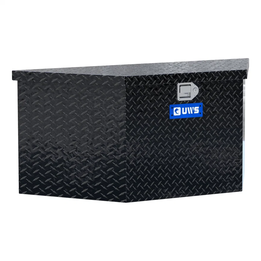 Gloss Black Aluminum 49" Trailer Tongue Box (Heavy Packaging)
