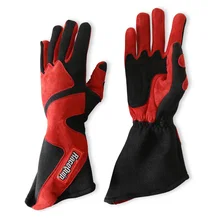 SFI 3.3/5 Red / Black Long Gauntlet Nomex Race Gloves - Medium image 4
