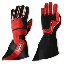 SFI 3.3/5 Red / Black Outseam Long Gauntlet Nomex Race Gloves - Medium image 7