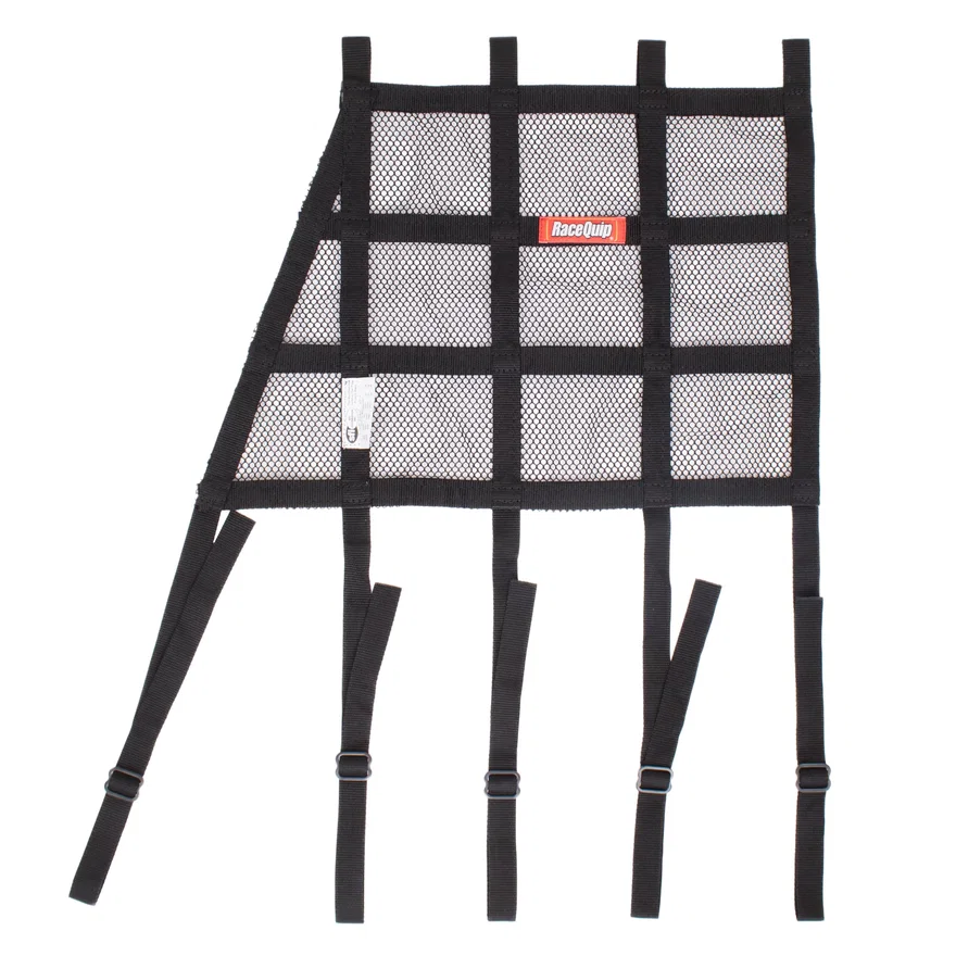 Mesh/Ribbon Hybrid Window Net - Angled Front - w/ Mounting Straps
