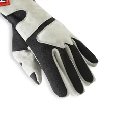 SFI 3.3/5 Black / Gray Long Gauntlet Nomex Race Gloves - Medium image 4