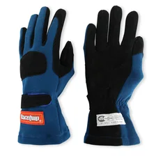 SFI 3.3/5 Blue / Black Short Gauntlet Nomex Race Gloves - Medium image 2