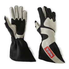 SFI 3.3/5 Black / Gray Outseam Long Gauntlet Nomex Race Gloves - Medium image 4