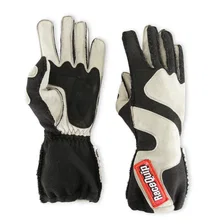 SFI 3.3/5 Black / Gray Outseam Short Gauntlet Nomex Race Gloves - Medium image 4