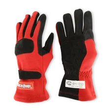 SFI 3.3/5 Red / Black Short Gauntlet Nomex Race Gloves - Medium image 2