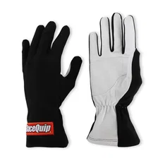 Non-SFI Black w/White Palm Nomex Race Gloves - Medium image 3