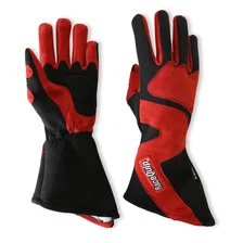 SFI 3.3/5 Red / Black Long Gauntlet Nomex Race Gloves - Medium image 2