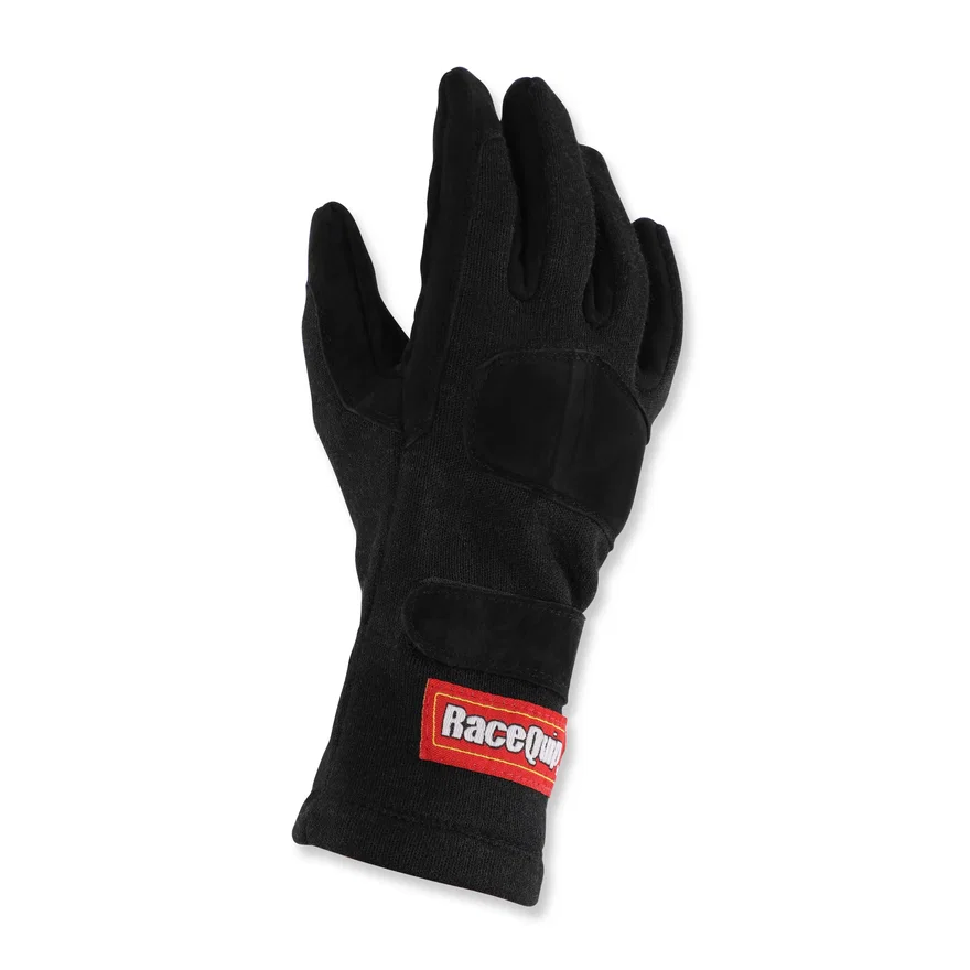 SFI 3.3/5 Black Short Gauntlet Nomex Race Gloves - Small