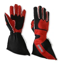 SFI 3.3/5 Red / Black Outseam Long Gauntlet Nomex Race Gloves - Medium image 3
