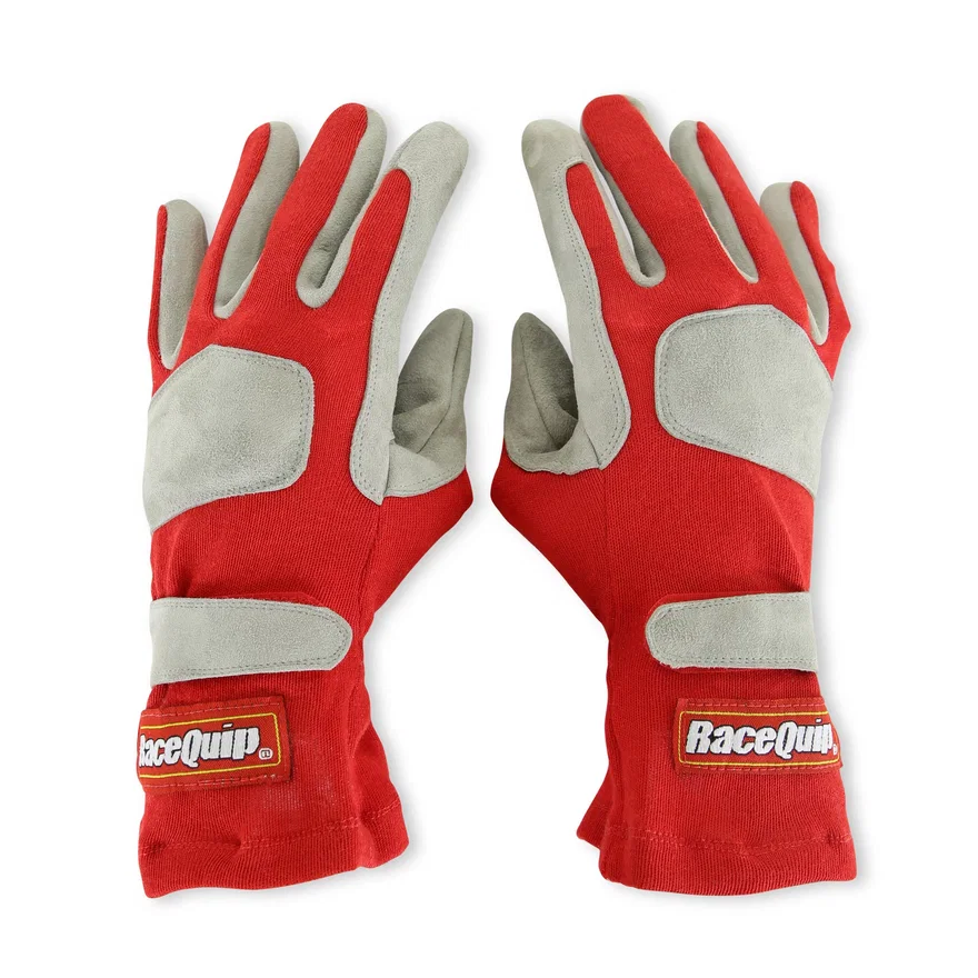 SFI 3.3/1 Red / Gray Nomex Race Gloves - Large