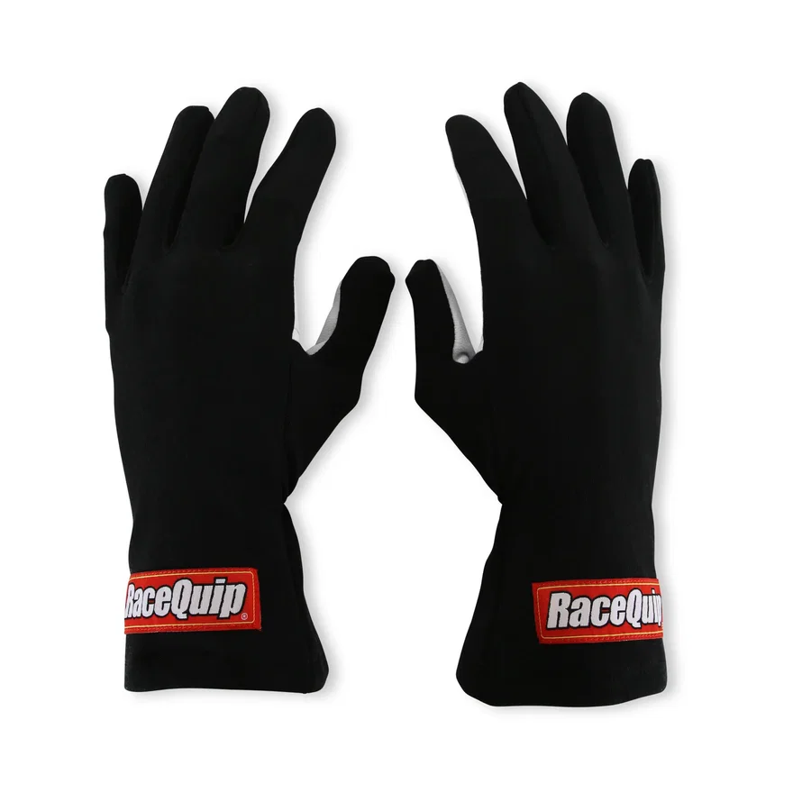 Non-SFI Black w/White Palm Nomex Race Gloves - Medium