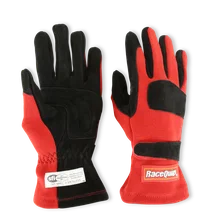 SFI 3.3/5 Red / Black Short Gauntlet Nomex Race Gloves - Medium image 3
