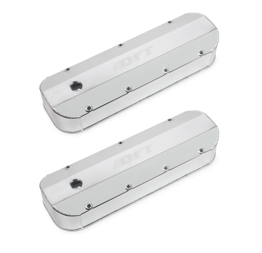 Fuel Fabricated Aluminum Valve Cover - Big Block Chevy - Silver Finish