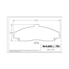 Brakes Street 6P Front Disc Brake Pads for Baer Pro/Pro+ Systems - HB247/DR731 image 4