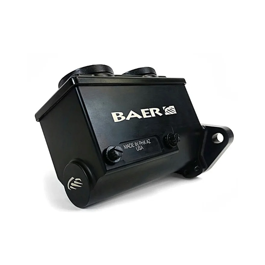 ReMaster Master Cylinder 2-Bolt GM/Ford, Black Anodized Finish, Left Port, 0.875" (7/8") Bore