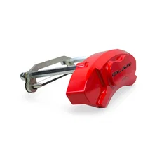 Brakes Claw Rotors w/Caliper Covers, Rear, Red, Callaway (Slot/Zinc) image 3