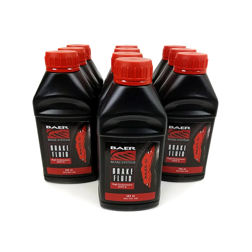 DOT4 High Performance Brake Fluid, (16.9oz/500ml Bottle) 10 Pack