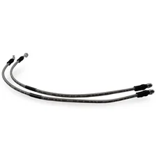 21.5" Long Braided Hose Set with 3AN Female Straight x 10mm 20° Banjo Ends image 2