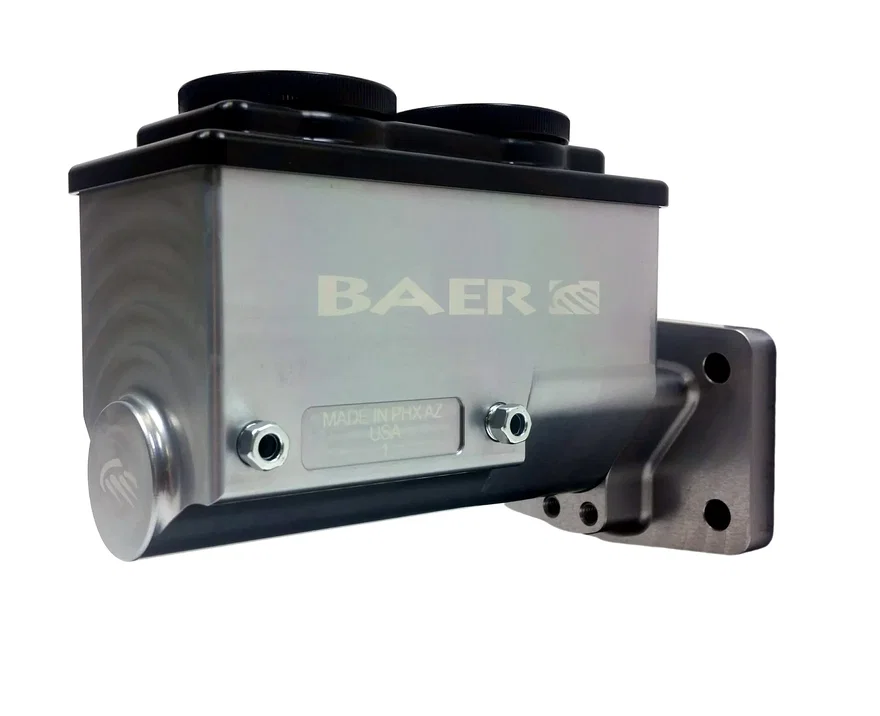 ReMaster Master Cylinder 4 Bolt Mopar, Gray Anodized Finish, Left Port, 0.9375" (15/16") Bore