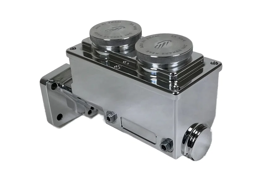 ReMaster Master Cylinder 4 Bolt Mopar, Polished Polished Finish, Right Port, 1.00" Bore