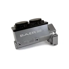 ReMaster Master Cylinder 2 Bolt, 1999-04 SN95 Mustang hydroboost specific, Gray Anodized Finish, Left Port, 1.125 (1-1/8) Bore image 1