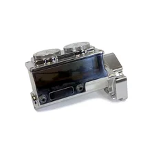 ReMaster Master Cylinder 2 Bolt, 1999-04 SN95 Mustang hydroboost specific, Polished Polished Finish, Left Port, 1.125 (1-1/8) Bore image 1