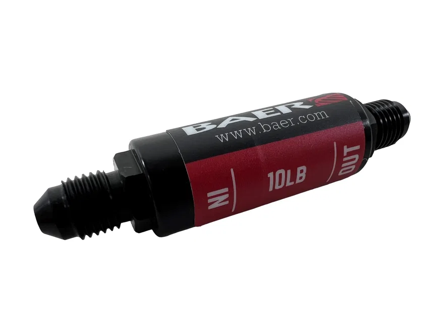 Brakes Pressure Residual Valve – Billet Aluminum, 10#, -3AN Male