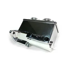 ReMaster Master Cylinder 2-Bolt GM/Ford, Polished Polished Finish, Right Port, 0.9375" (15/16") Bore image 1