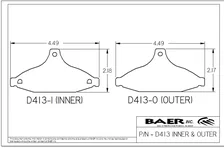 Brakes Street PBR Single-Piston Rear Disc Brake Pads for Baer SS/Sport And Track Systems - HB112/DR413 image 3
