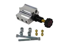 Brakes Chrome Adjustable Proportioning Valve with Integrated Mount, Right Port Exit, with 3/8-24 Fittings image 2