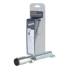 6-Way Round Connector Plug with Spring (Trailer Side; Packaged) image 1